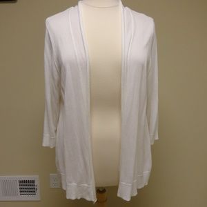 White light knit long sleeve sweater